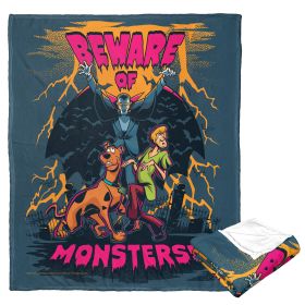 Warner Bros. Scooby-Doo Silk Touch Throw Blanket, 50" x 60", Beware of Monsters