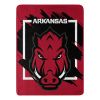 ARKANSAS OFFICIAL NCAA "Dimensional" Micro Raschel Throw Blanket; 46" x 60"