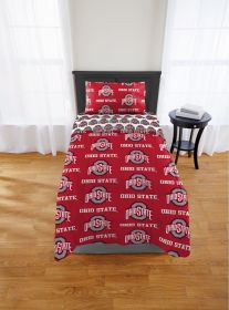 Ohio State University Buckeyes Twin Rotary Bed In a Bag Set