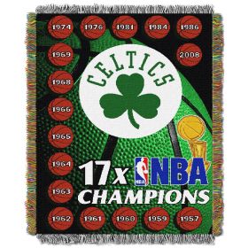 Celtics CS OFFICIAL National Basketball Association; Commemorative 48"x 60" Woven Tapestry Throw by The Northwest Company