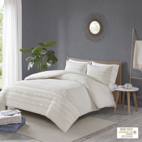 3 Piece Cotton Seersucker Comforter Set