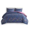 Rainbow Iridescent Metallic Dot Comforter Set