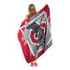 OHIO STATE OFFICIAL NCAA "Halftone" Micro Raschel Throw Blanket; 46" x 60"